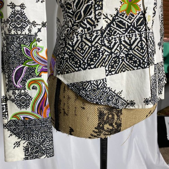 ETRO  Patterned Button Up Shirt Blouse Top - Picture 2 of 9